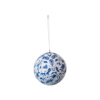 4 Inch Recycled Printed Paper Mache Ball Ornament