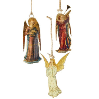 4 inch vintage angel metal ornaments. 