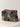 The Ezra Quilted Cosmetic Pouch in Camo green with pink and gold accents.