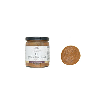 9 ounce jar of Fig Ground Mustard Dip