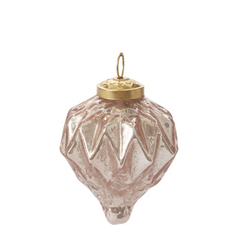 Pale pink glass ornament. 