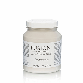 Fusion Mineral Paint Cobblestone, 500ml jar, warm grey inspired by cobblestone roads.