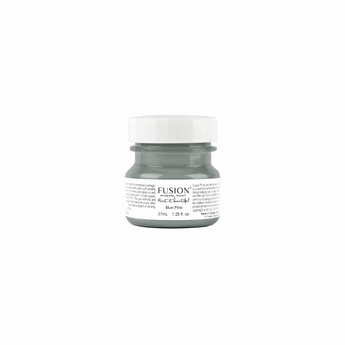 Fusion Mineral Paint Blue Pine, 37ml tester jar, versatile blue-green with subtle grey undertone.