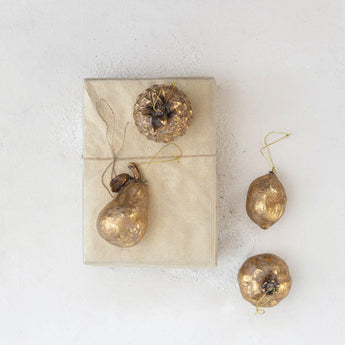 Gold Fruit Ornament