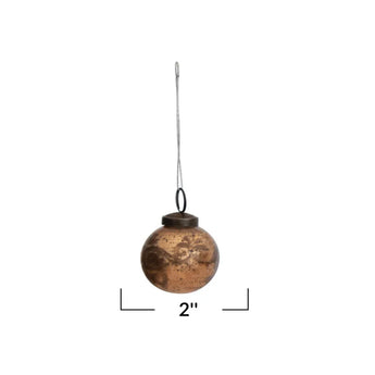 2-inch mercury copper ornament with brass topper. 