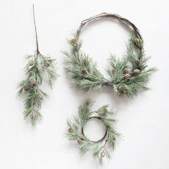 Faux Jack Pine Wreath