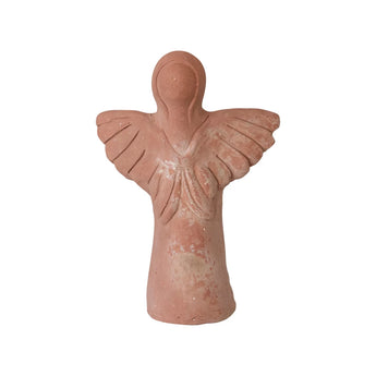 Large handmade terra-cotta angel.