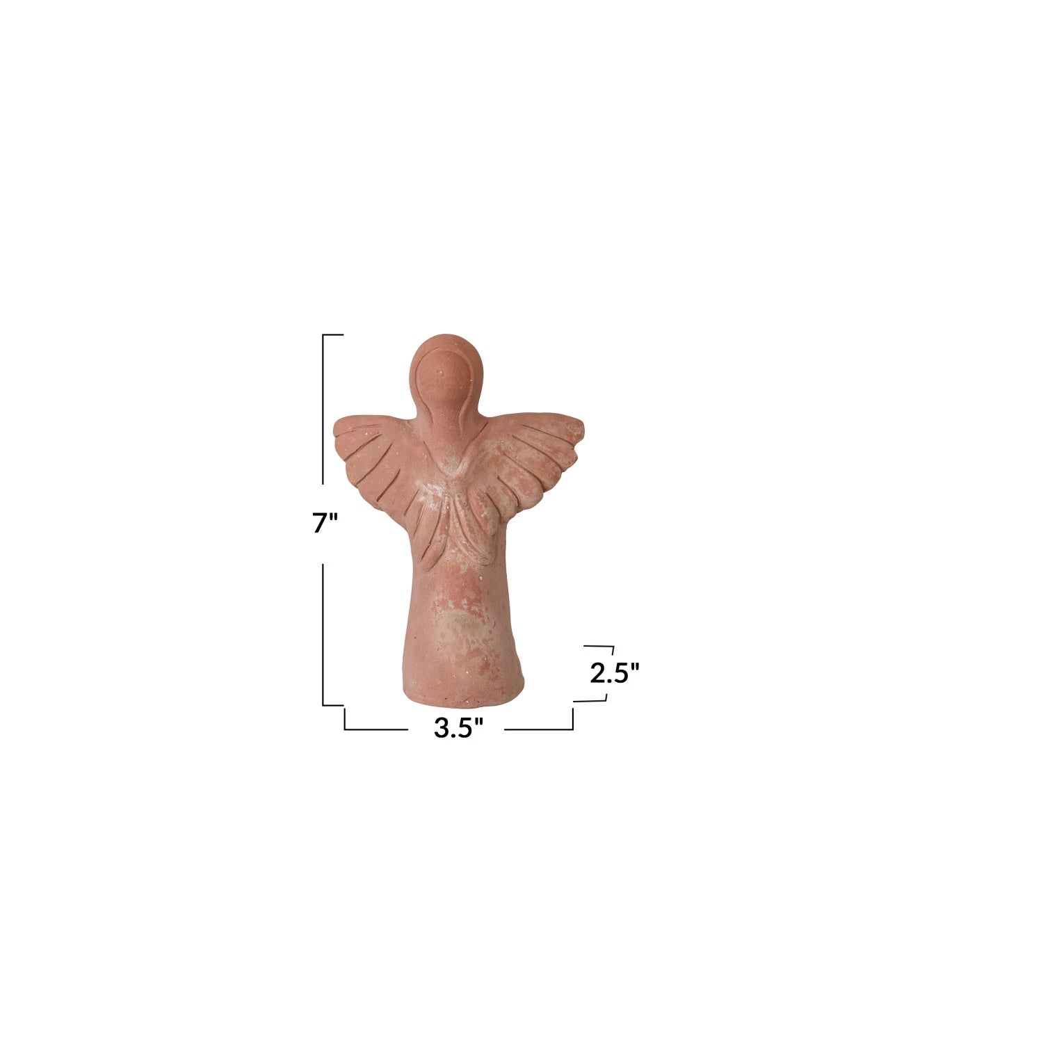 Measurement of the large size handmade angel.