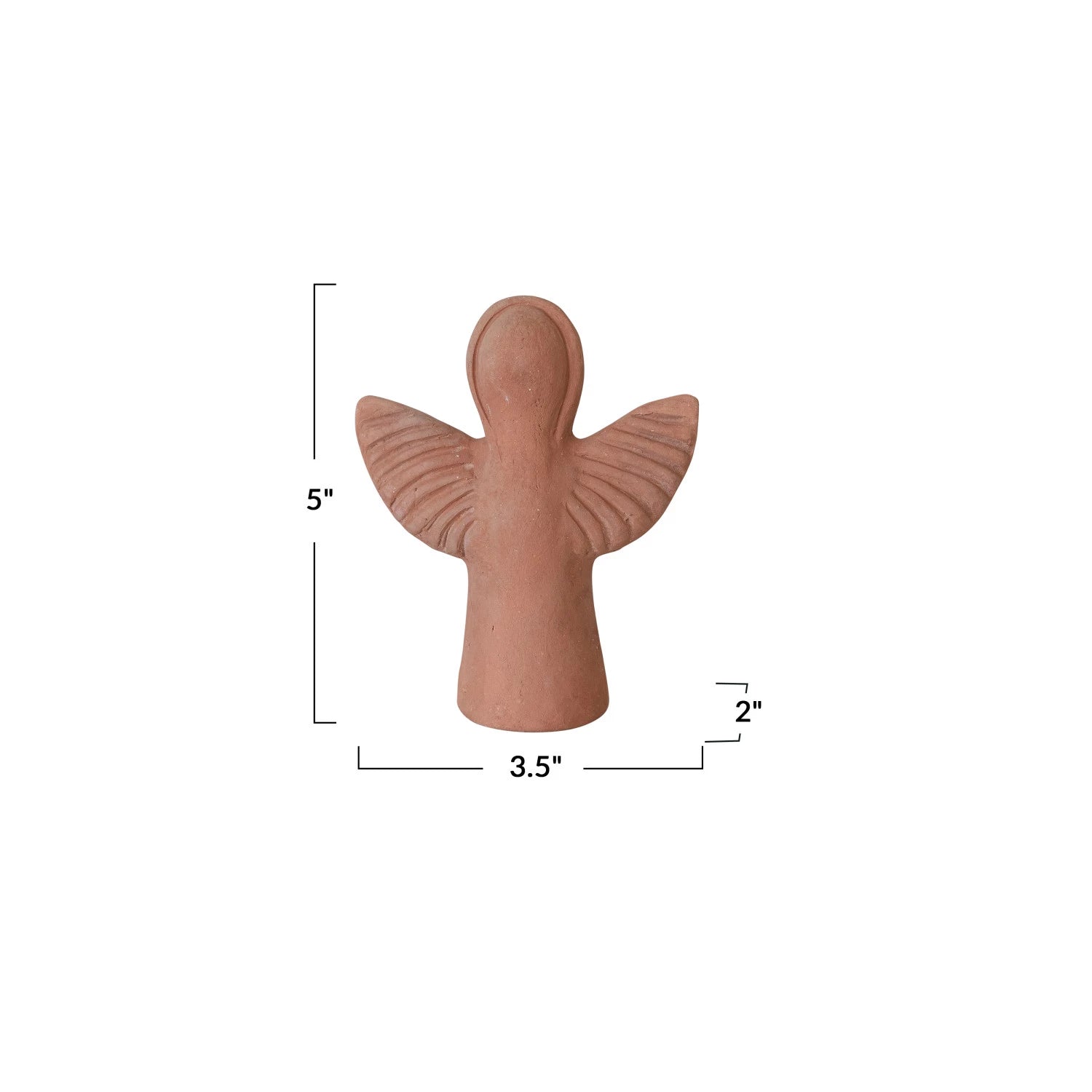 Measurements of the small sized handmade angel.