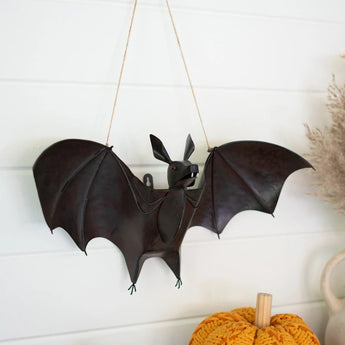 Painted Metal Bat Door Halloween Door Hanger