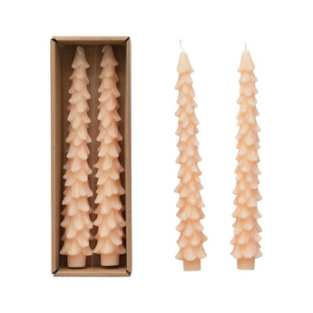 Tree Shaped Taper Candles - Blush