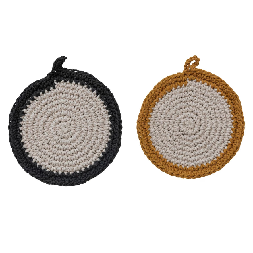 Round Cotton Crochet Pot Holders.