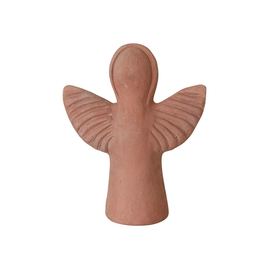 Small handmade terra-cotta angel.