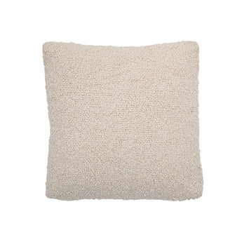 Woven Cotton Boucle Pillow in a cream color. 