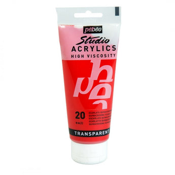 Pébéo Studio Acrylics 100 ml. - 20 Quinacridone Scarlet