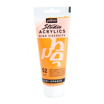 Pébéo Studio Acrylics 100 ml. - 52 Dark Cadmium Yellow Hue