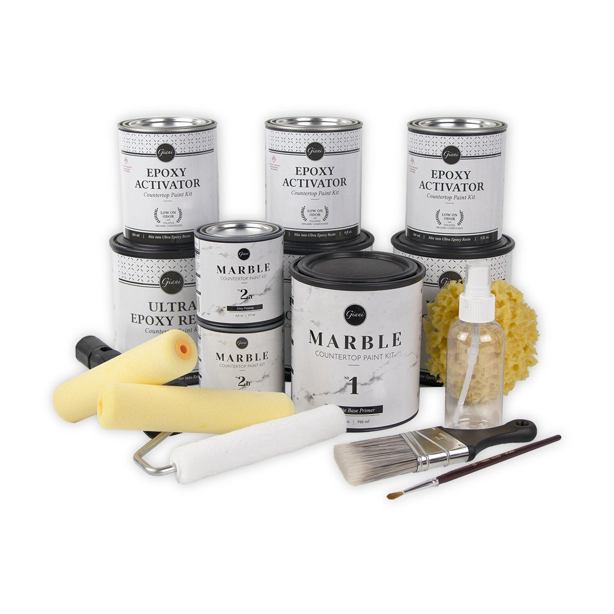 Giani Marble Countertop kit includes all the product and supplies you need to complete your project. 