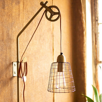 Metal Pulley Wall Lamp