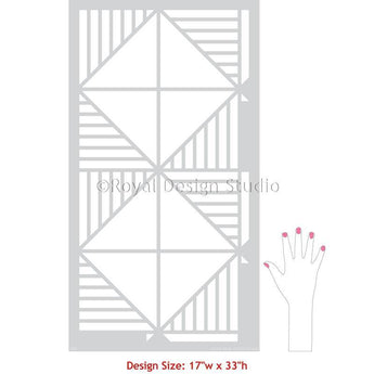 Cross Connections Tile Stencil