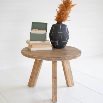 Round Wooden Side Table